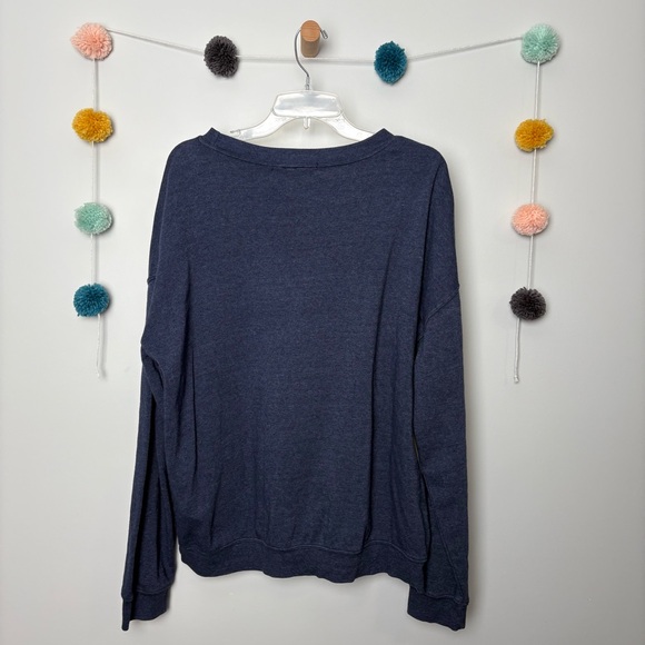 Altar’d State Navy Strawberry Farms Graphic Sweatshirt - Picture 4 of 6